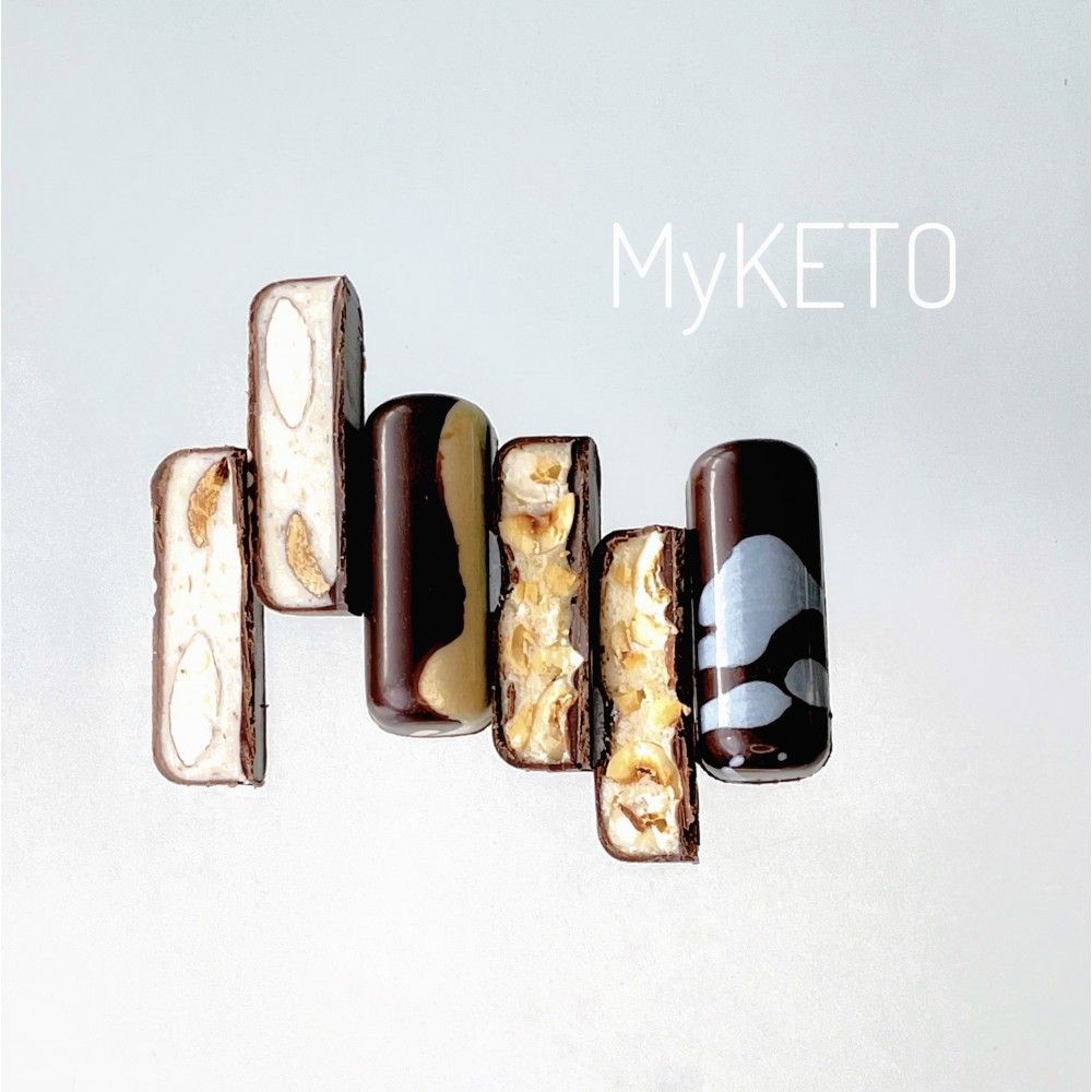 Батончики КЕТО мигдаль/лимон & фундук/ваніль, 60г