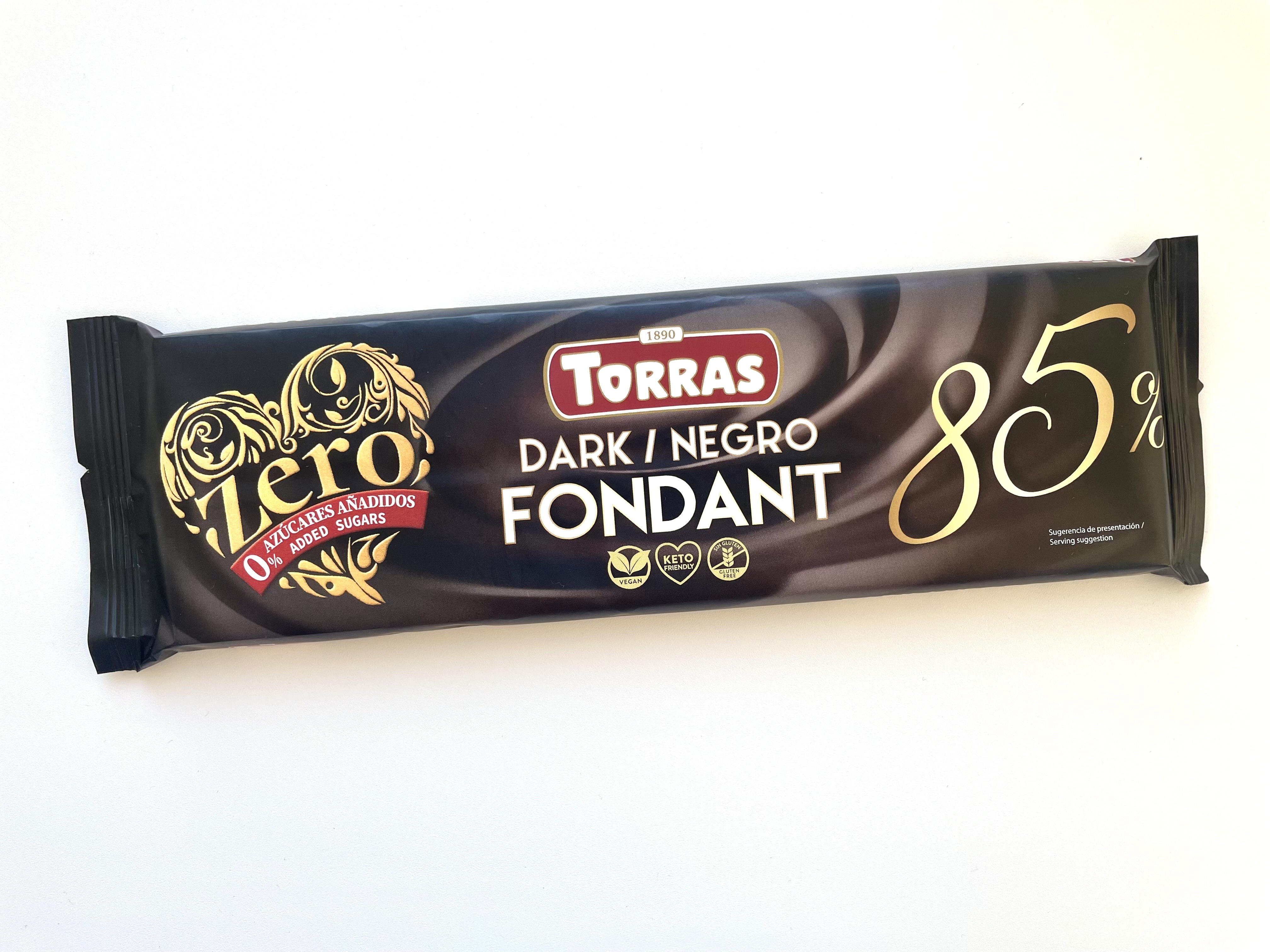 Чорний шоколад 85% Torras без цукру, 250г