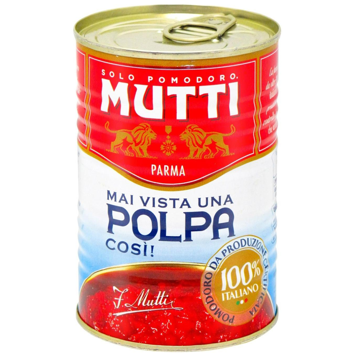 Томати пастеризовані очищені тонко нарізані ТМ Mutti, 400г