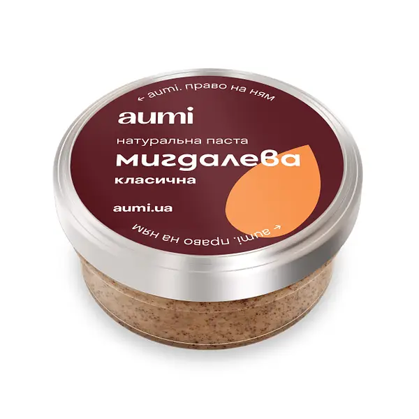 Класична натуральна мигдалева паста без цукру ТМ Aumi, 50 г